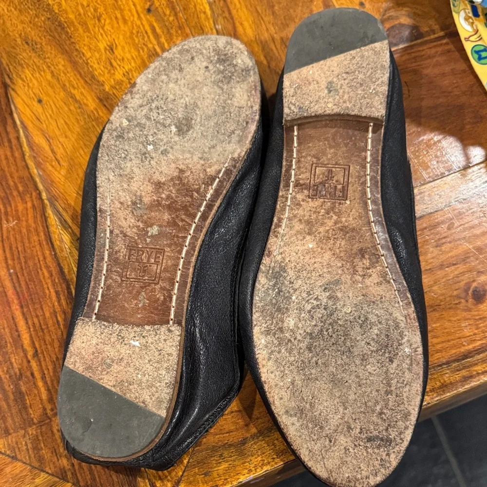 Frye Black Leather Flats - Picture 3 of 4